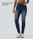 Halara Flex™ High Waisted Casual Skinny Jeans with Pockets - Pageant Blue Denim