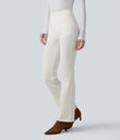 Halara Flex™ High Waisted Pockets Washed Casual Bootcut Jeans - Ivory Denim