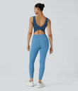 U Neck Crossover Barre Ballet Dance Tank Top A-D Cups - Electric Blue