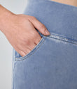 Halara Flex™ High Waisted Crossover Pocket Cool Touch Washed Casual Jeans - Tile Blue Denim
