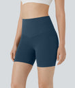 Halara UltraSculpt™ High Waisted Butt Lifting Tummy Control Pocket Shaping Training Biker Shorts 5'' - Majolica Blue