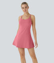 SoftlyZero™ Plush Backless Active Dress - Begonia Rouge