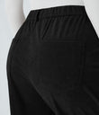 Mid Rise Zipper Pockets Corduroy Casual Joggers - Black