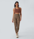 Halara UltraSculpt™ Leopard Print High Waisted Tummy Control Yoga Leggings with Pockets - Tan Leopard