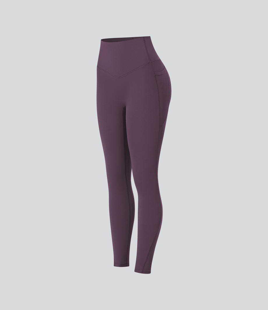 Halara UltraSculpt™ High Waisted Tummy Control Pocket Shaping Training Leggings - Night's Purple