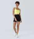 SoftlyZero™ Airy Square Neck Backless Crisscross Cropped Cool Touch Yoga Tank Top-UPF50+ - Mandarin Yellow