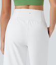 SoftlyZero™ Airy High Waisted Pockets Cool Touch Yoga Bermuda Shorts - White
