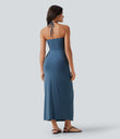 Halter Tie Back Maxi Dress with Pockets - Stellar