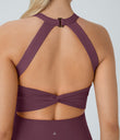 Backless Twisted Active Dress - Fig