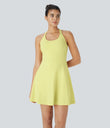Flare Mini Dance Active Dress-Longer Length - Yellow Pear