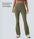Halara UltraSculpt™ High Waisted Scrunch Butt Lifting Tummy Control Pocket Shaping Yoga Bootcut Leggings - Grass Grey Green