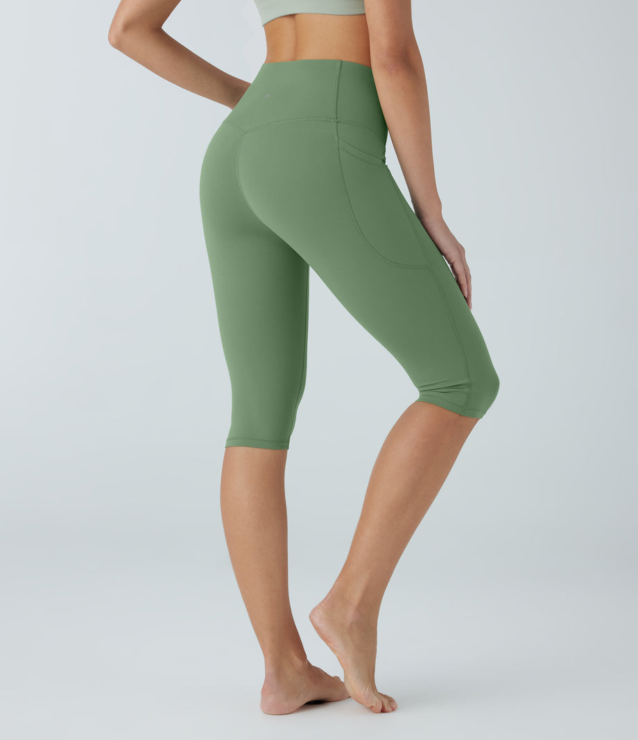 Halara UltraSculpt™ High Waisted Tummy Control Pedal Pusher Yoga Leggings with Pockets - Kashmir