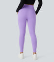 SoftlyZero™ Plush High Waisted Drawstring Pocket Plain Full Length Joggers - Paisley Purple