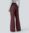 Halara Flex™ DayStretch High Waisted Pocket Work Flare Pants - Red Mahogany