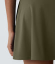 Flare Mini Dance Active Dress-Longer Length - Withered Green