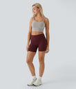 Double Straps Cropped Yoga Tank Top - Ghost Gray