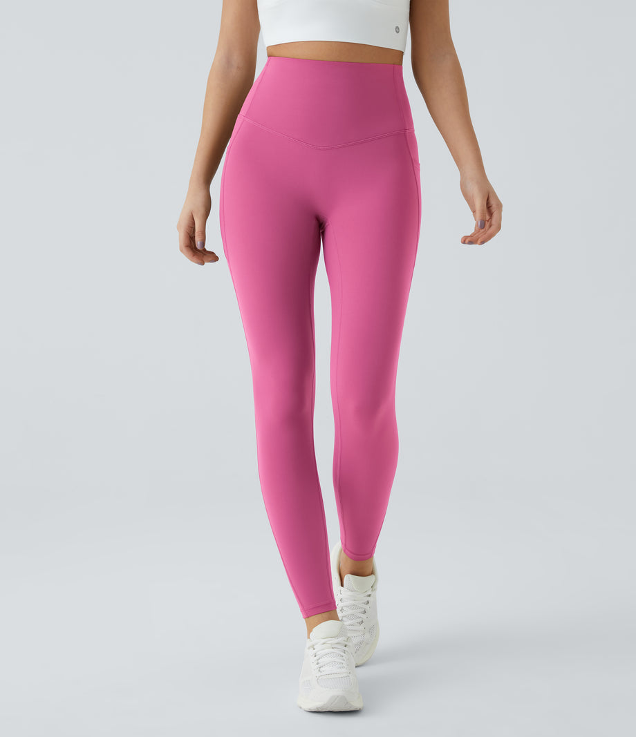 Halara UltraSculpt™ High Waisted Tummy Control Pocket Shaping Training Leggings - Pink Power