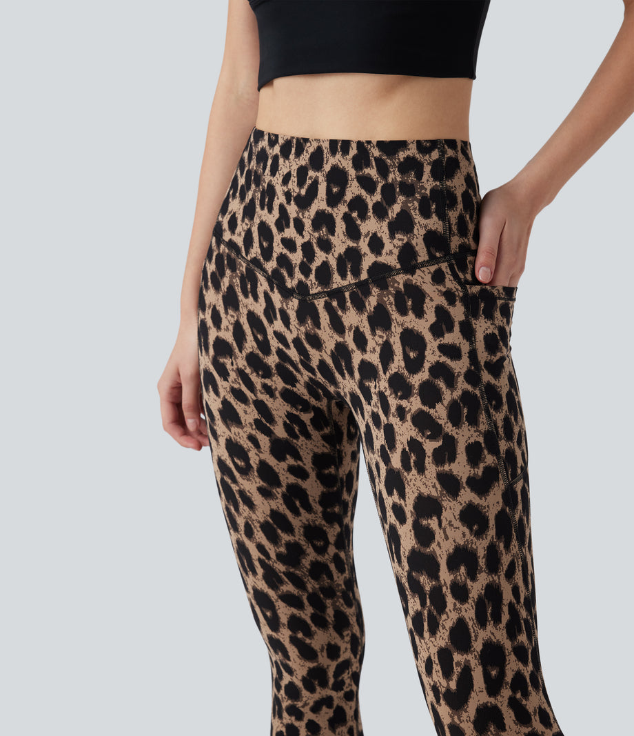 Halara UltraSculpt™ Leopard Print High Waisted Tummy Control Yoga Leggings with Pockets - Toffee Leopard