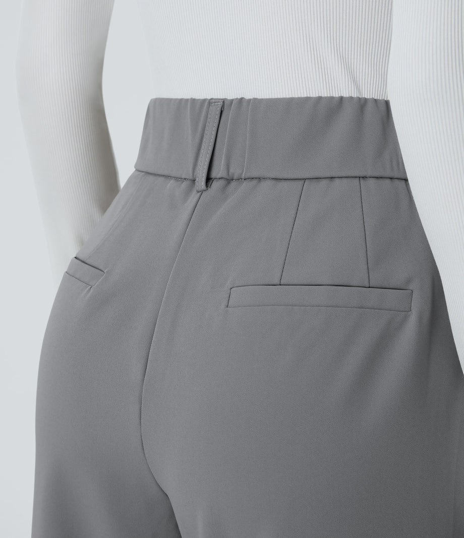 Halara Flex™ High Waisted Pocket Solid Work Tapered Pants - Mockingbird