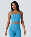 Halara UltraSculpt™ Double Straps Twisted Backless Cropped Yoga Tank Top - Swim Cap