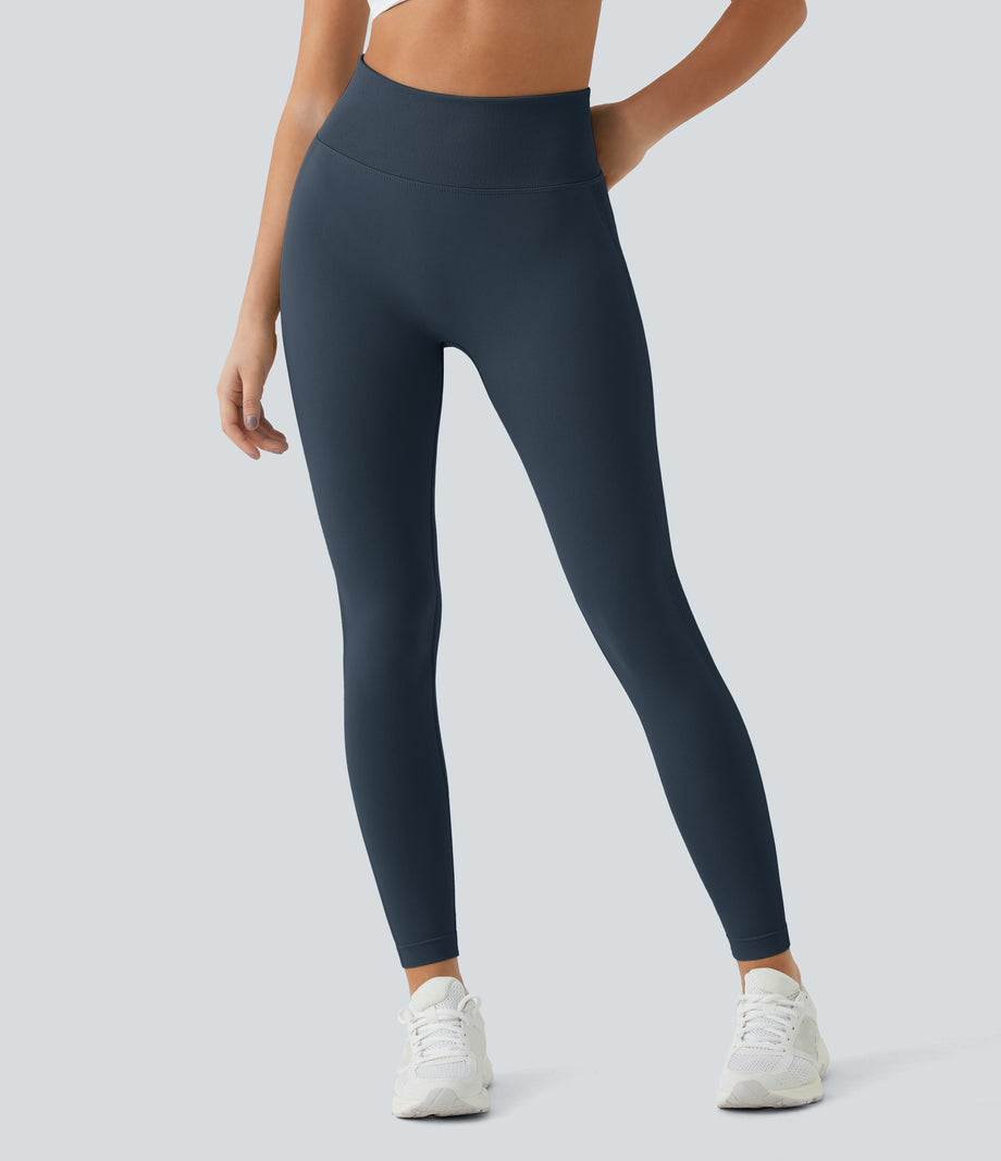 OneForm Seamless Flow High Waisted Booty Scrunch Leggings - Peacoat