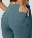 Halara Flex™ High Waisted Back Side Pocket Slight Flare Work Pants - Nighttime Blue