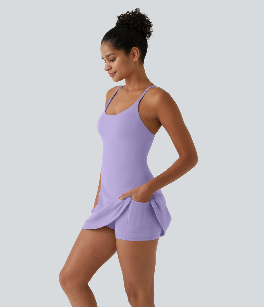 SoftlyZero™ Plush Backless Active Dress-Easy Peezy Edition - Lavender