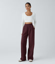 High Waisted Pocket Straight Leg Baggy Mop Corduroy Casual Pants - Port Royale