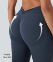 Halara UltraSculpt™ High Waisted Tummy Control Butt Lifting Ruched Pocket Shaping Yoga Leggings - Carbon
