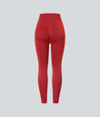 OneForm Seamless Flow High Waisted Ruched 7/8 Yoga Leggings - Salsa