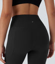 Halara UltraSculpt™ High Waisted Butt Lifting Tummy Control Pocket Shaping Training Biker Shorts 7'' - Black