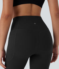 Halara UltraSculpt™ High Waisted Butt Lifting Tummy Control Pocket Shaping Training Biker Shorts 7'' - Black