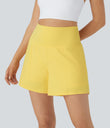 SoftlyZero™ Airy Super High Waisted 2-in-1  Cool Touch Yoga Shorts 5'' with Pockets-Longer Length - Goldfinch