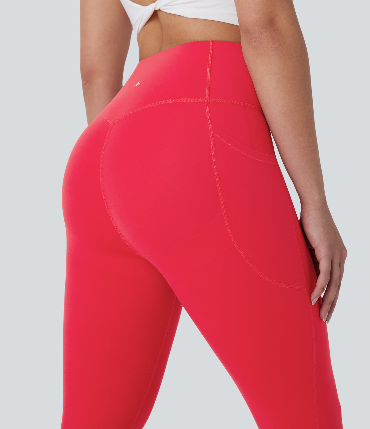 Halara UltraSculpt™ High Waisted Butt Lifting Tummy Control Pocket Shaping Workout Leggings - Aura Orange