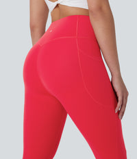 Halara UltraSculpt™ High Waisted Butt Lifting Tummy Control Pocket Shaping Workout Leggings - Aura Orange