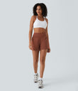 SoftlyZero™ Airy Super High Waisted 2-in-1  Cool Touch Yoga Shorts 5'' with Pockets-Longer Length - Sequoia