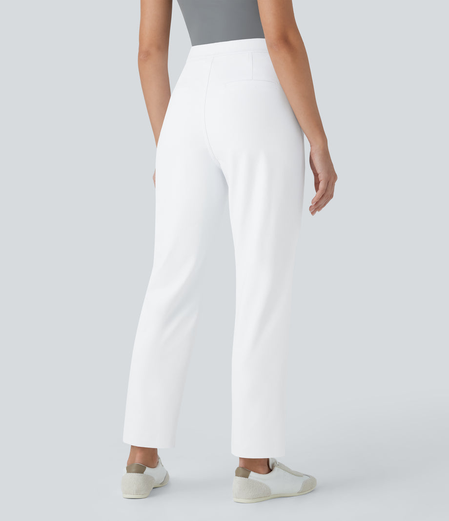Halara Flex™ DayStretch High Waisted Pocket Ankle Length Tapered Work Pants - White