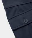 High Waisted Side Flap Pocket Flare Casual Cargo Pants - Midnight Blue