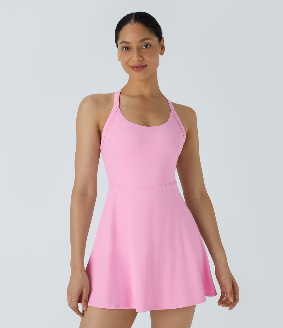 Backless Twisted Active Dress - Nosegay