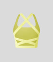 SoftlyZero™ Airy Square Neck Backless Crisscross Cropped Cool Touch Yoga Tank Top-UPF50+ - Mandarin Yellow