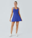 Backless Twisted Active Dress - Aster Blue