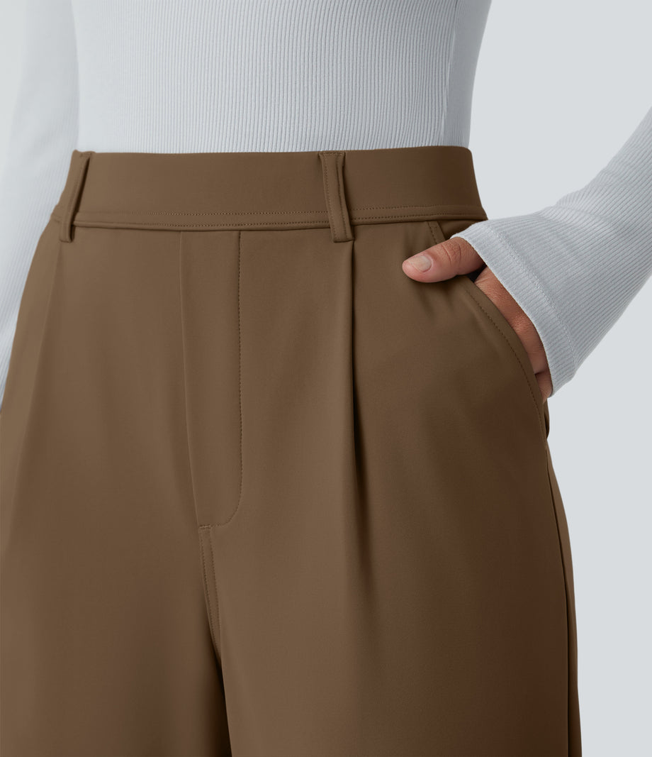 Halara Flex™ DayStretch High Waisted Pocket Work Flare Pants - Sepia