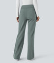 Halara Flex™ DayStretch Mid Rise Side Zipper Pocket Work Flare Pants - Deep Aquamarine