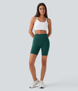 Halara UltraSculpt™ High Waisted Scrunch Butt Lifting Tummy Control Side Pocket Shaping Workout Biker Shorts 7'' - Forest Biome