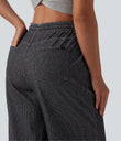 Halara Flex™ Low Rise Drawstring Wide Leg Sparkle Casual Sweatpants Jeans with Pockets - Phantom Denim