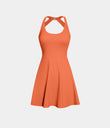 Backless Twisted Active Dress - Dusty Orange