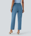 Halara Flex™ DayStretch High Waisted Pocket Ankle Length Tapered Work Pants - Light Azure