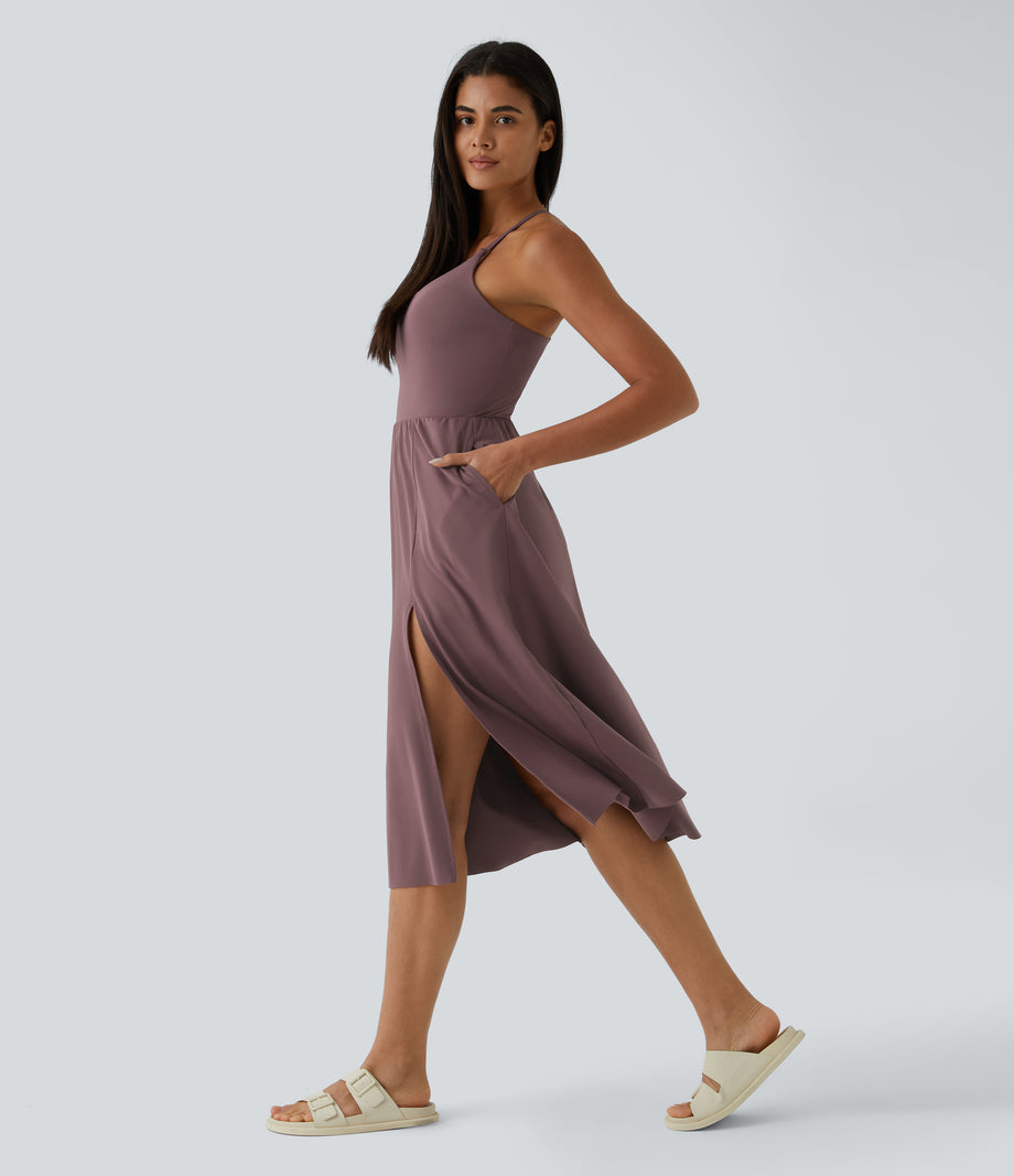 Everyday Midi Chill Dress-La Land - Deep Tea Brown