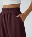 High Waisted Pocket Straight Leg Baggy Mop Corduroy Casual Pants - Port Royale