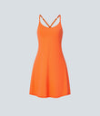 SoftlyZero™ Airy Cut Out 2-in-1 Pocket Cool Touch Longer Active Dress-UPF50+ - Exotic Orange